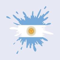 Ilustración de vector de diseño de salpicaduras de bandera argentina