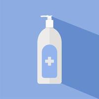 disinfection or hand sanitizer bottle, washing gel. Vector illustration suitable for hygiene, disinfect, medical, clean life, anti virus, bacteria, health care, disease spread, germs, illness, corona