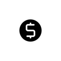 este es un icono de moneda de dólar vector