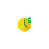 el tiempo es dinero. icono de la aplicación vector