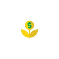 investment icon. money plant vector