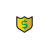 this is financial security icon vector