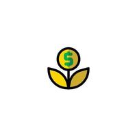 investment icon. money plant