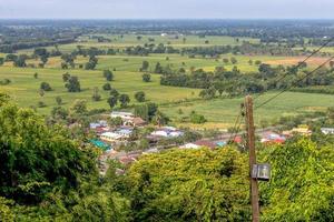 Electric pole with rural view. photo