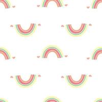 Rainbow seamless pattern. Flat vector illustration for wallpaper, fabric, textile, wrapping paper. Print for kids design.