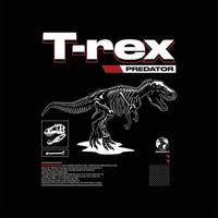 diseño de camiseta vintage para niños t-rex predator