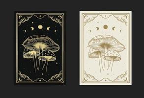 Magic mythical mushroom vector