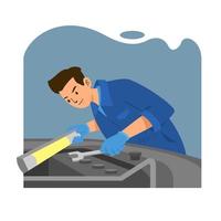 Mechanic Technician Character vector