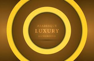 golden luxury circle background, Islamic background vector