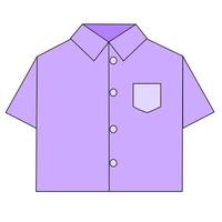 ilustración de dibujos animados de camisa morada vector