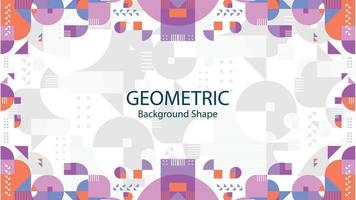 Geometric color background shape vector graphic design template