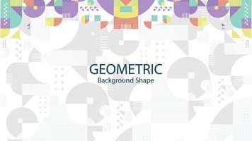 Geometric color background shape vector graphic design template