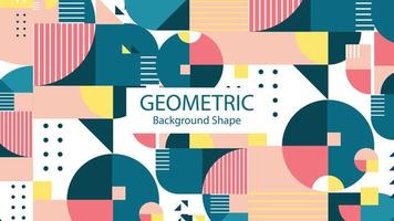 Geometric color background shape vector graphic design template