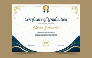 certificado de plantilla de graduación