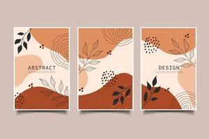 Hand draw abstract cover background collection vector