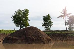 Early morning canal mounds photo