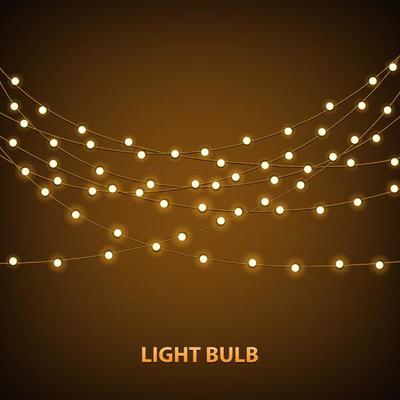 Lights bulb effect for decoration, vector illustration