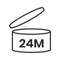 24 Month. Period after opening, PAO symbol, expiration date icon. 629344  Vector Art at Vecteezy