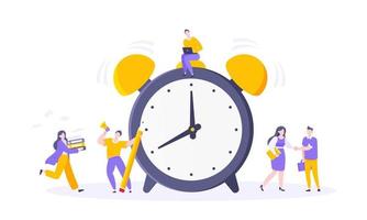 Good working time or effective time management business concept. vector