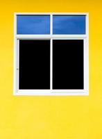 Aluminum windows with colorful walls
