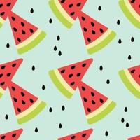 Watermelon slices fresh pattern vector
