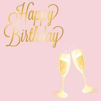 Two glasses of champagne vector