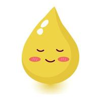 Cute happy smiling urine drop. vector
