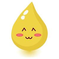 Cute happy smiling urine drop. vector