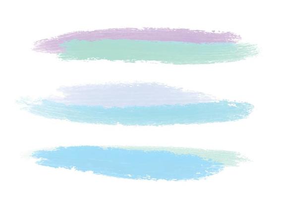 Decorative Watercolor Brush Stroke Shapes Collection