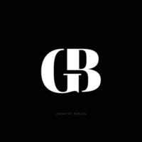 logotipo de concepto creativo de estilo de letra gb vector