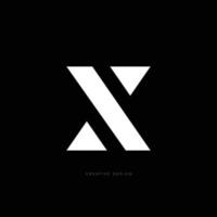 X elegant letter branding style vector