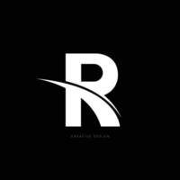 R letter elegant brand logo design vector