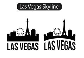 ilustración de vector de silueta de horizonte de la ciudad de las vegas