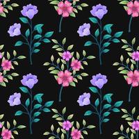 Colorful seamless pattern with botanical floral design vector