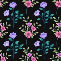 Colorful seamless pattern with botanical floral design vector