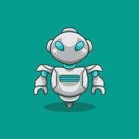 linda mascota robot diminuto vector