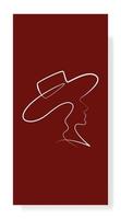 Abstract Design of Female Face Character with Beautiful, Beautiful and Charming Line Art Style. vector