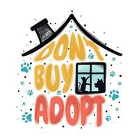 Dont buy adopt Pet adoption banner Vector