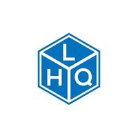 LHQ letter logo design on black background. LHQ creative initials letter logo concept. LHQ letter design. vector