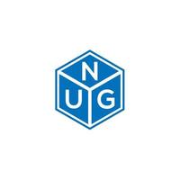 diseño de logotipo de letra nug sobre fondo negro. concepto de logotipo de letra de iniciales creativas nug. diseño de letras nug. vector