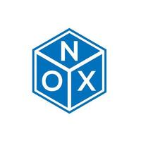 NOX letter logo design on black background. NOX creative initials letter logo concept. NOX letter design. vector