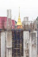 Concrete pillar pagoda church. photo