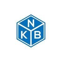 diseño del logotipo de la letra nkb sobre fondo negro. Concepto de logotipo de letra de iniciales creativas nkb. diseño de letras nkb. vector