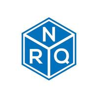 NRQ letter logo design on black background. NRQ creative initials letter logo concept. NRQ letter design. vector