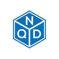 diseño de logotipo de letra nqd sobre fondo negro. concepto de logotipo de letra de iniciales creativas nqd. diseño de letras nqd. vector