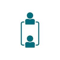 simple man icon on white background vector