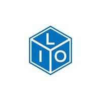 LIO letter logo design on black background. LIO creative initials letter logo concept. LIO letter design. vector