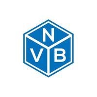 diseño de logotipo de letra nvb sobre fondo negro. Concepto de logotipo de letra de iniciales creativas nvb. diseño de letras nvb. vector