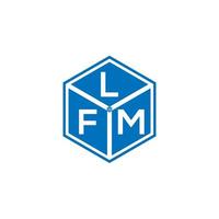LFM letter logo design on black background. LFM creative initials letter logo concept. LFM letter design. vector