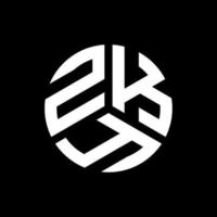 ZKY letter logo design on black background. ZKY creative initials letter logo concept. ZKY letter design. vector